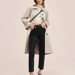 MANGO High-waist Cropped Straight Jeans 2